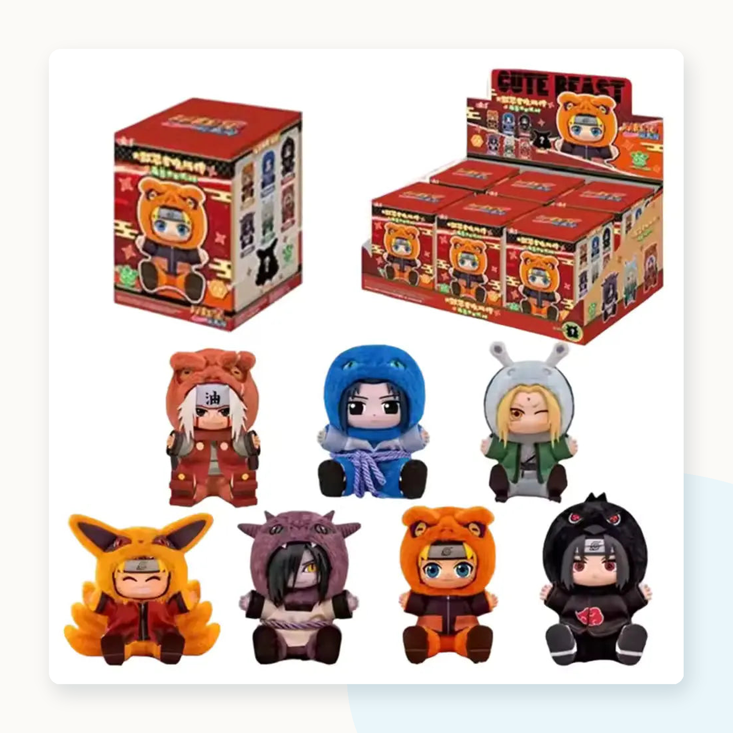 Naruto Shippuden Beast Party V2 Series Plush Blind Box - detail
