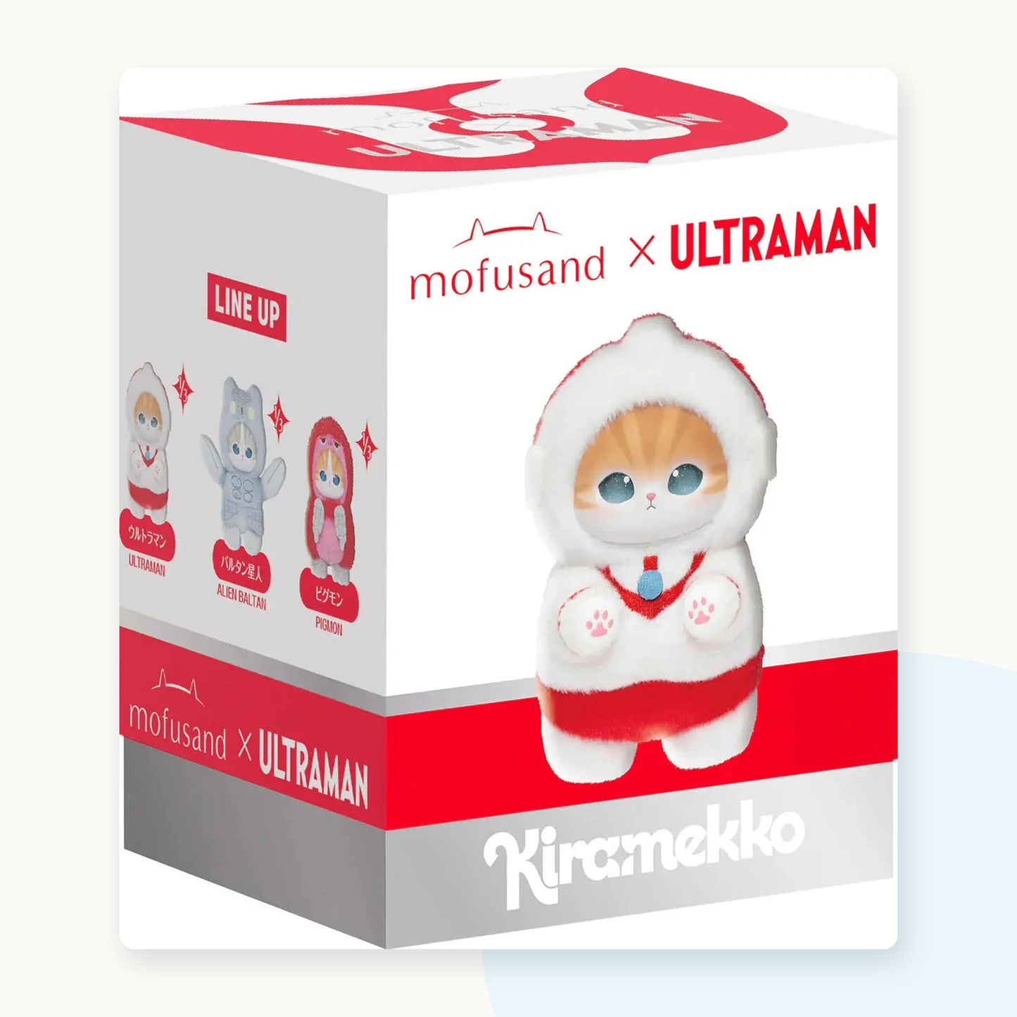 Mofusand X ULTRAMAN Kiramekko Plush Pendant Blind Box - detail