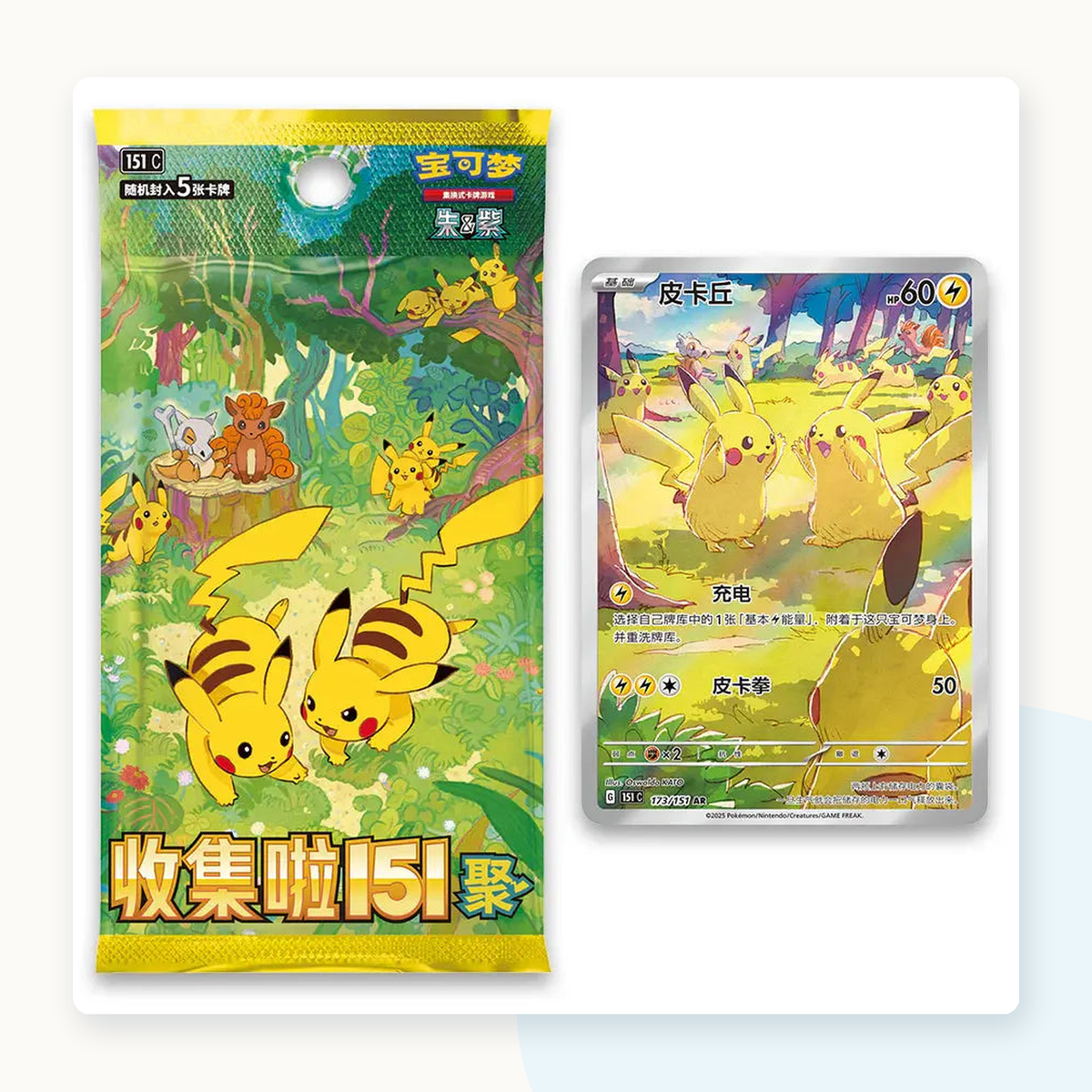 Pokemon PTCG Flash Rubbing Cheek Plush + Simplified Chinese Card Blind Box - detail