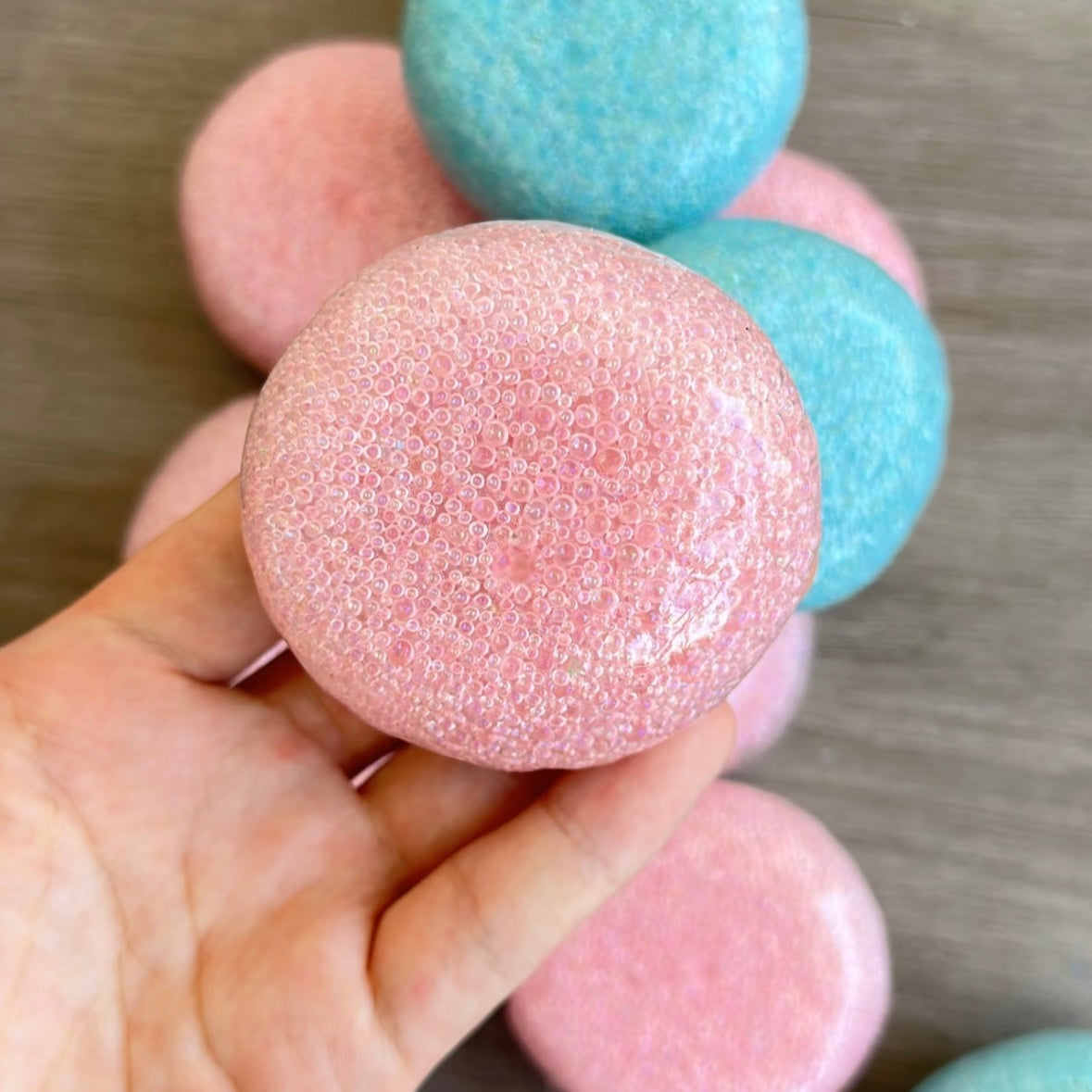 Pink & Blue Handmade Stress Ball – product image 4