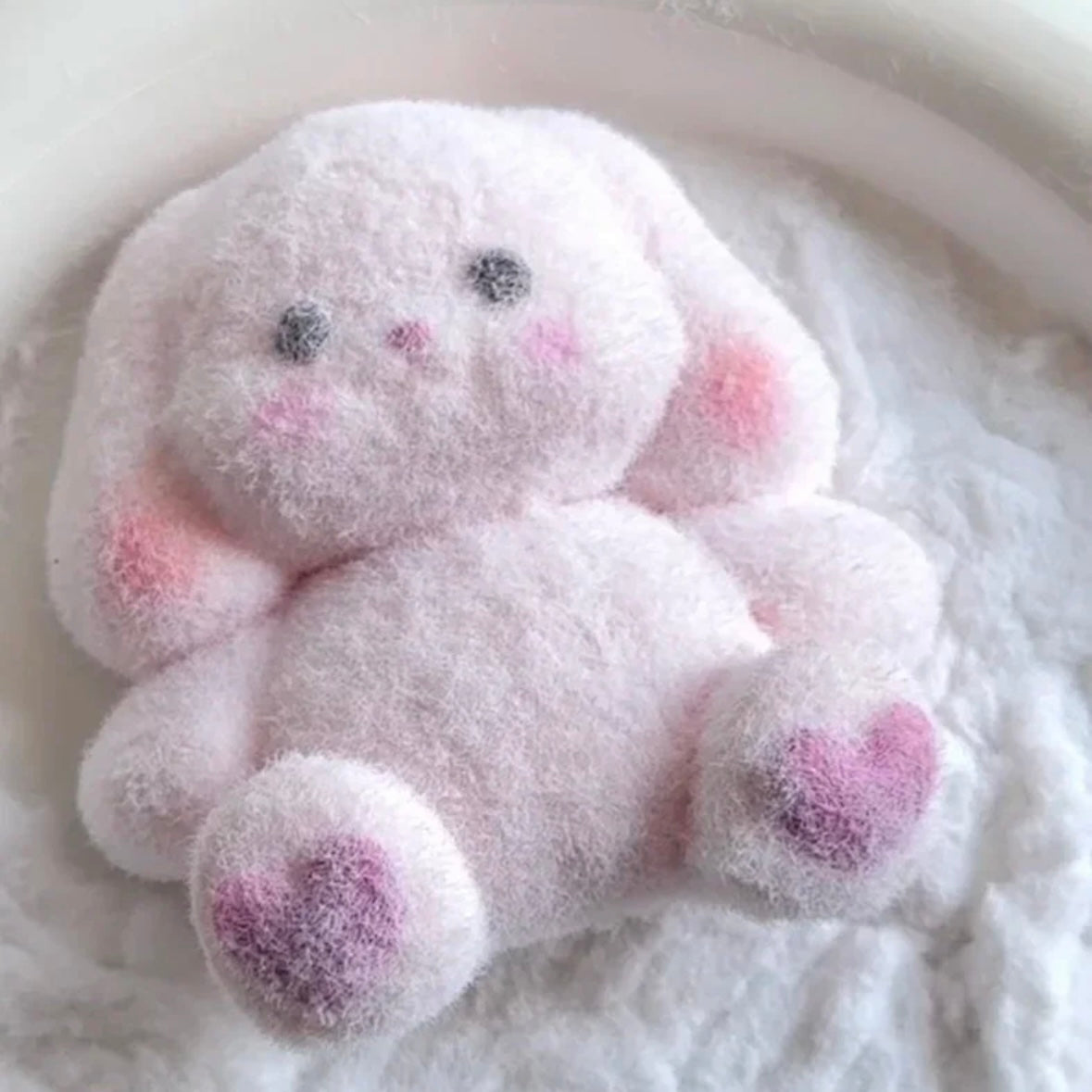 Handmade Silicone Rabbit Bunny Stress Relief Squishy Toy — without flocking / with flocking – product image 8
