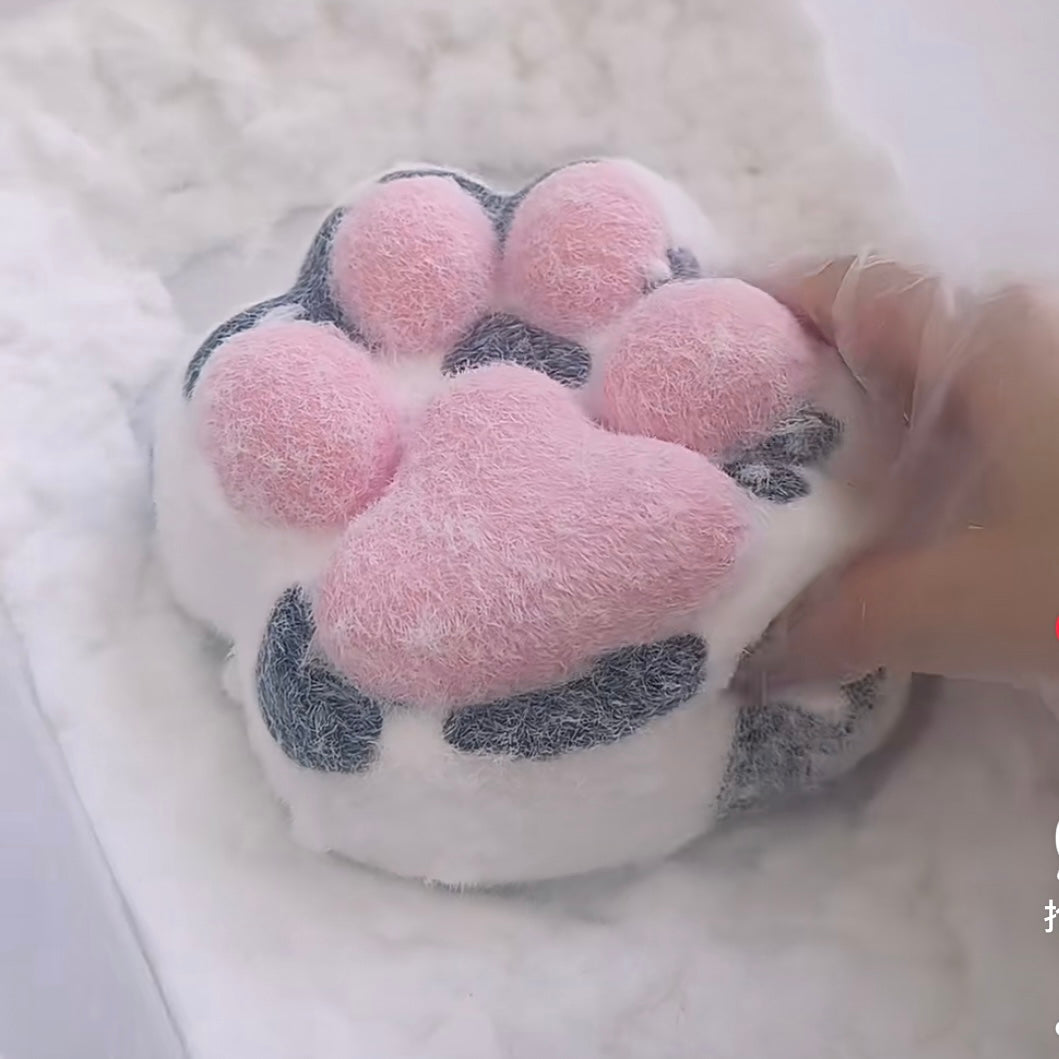800g Large Handmade Pink Cat’s Paw with Dot Taba Squishy Toy – product image 5