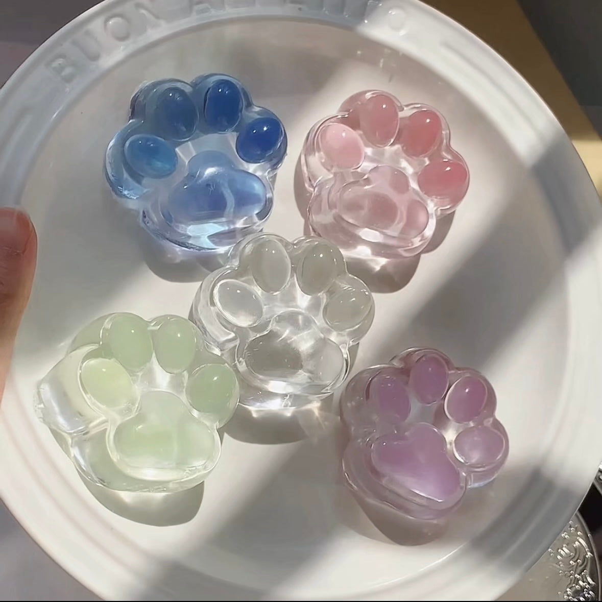 Transparent Cat's Paw Taba Squishy Toy - Christmas Series – product image 3