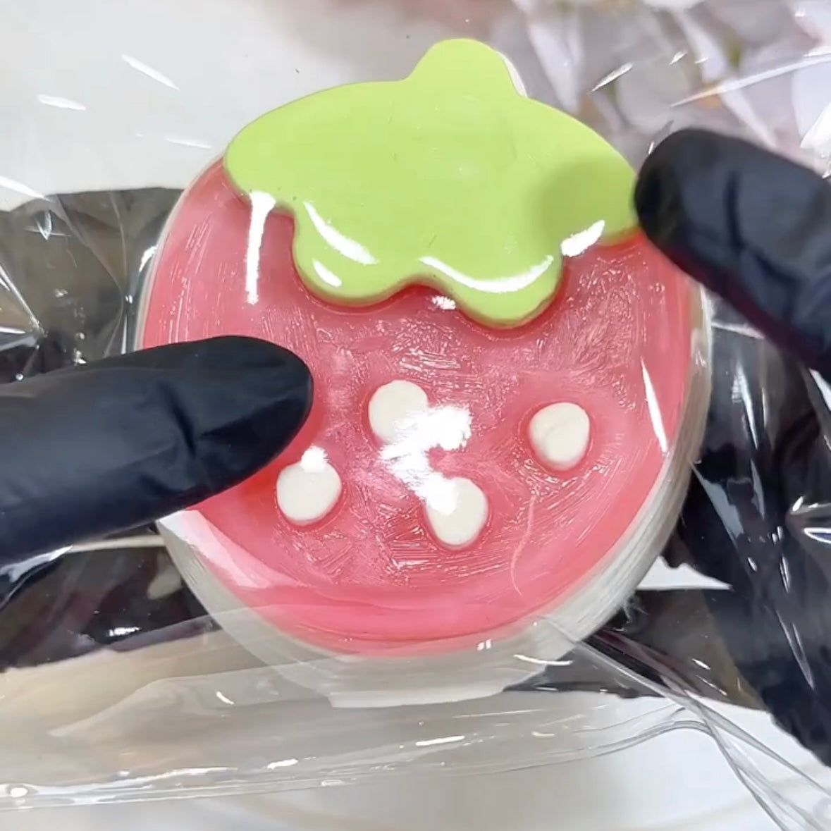 180g Handmade Silicone Strawberry Stress Relief Squishy Toy – product image 4