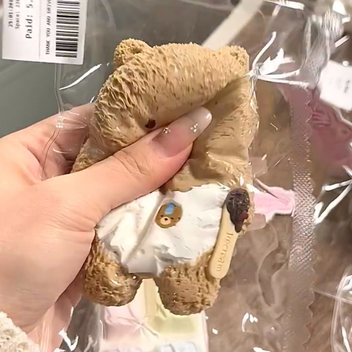 Handmade Brown Bear Taba Squishy Toy – product image 4