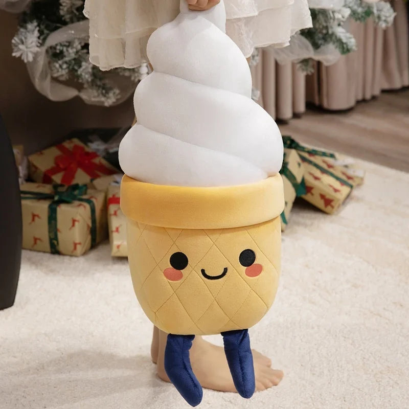 Ice Cream Cone Plush Throw Pillow | Soft Dessert-Shaped Cushion — image 5