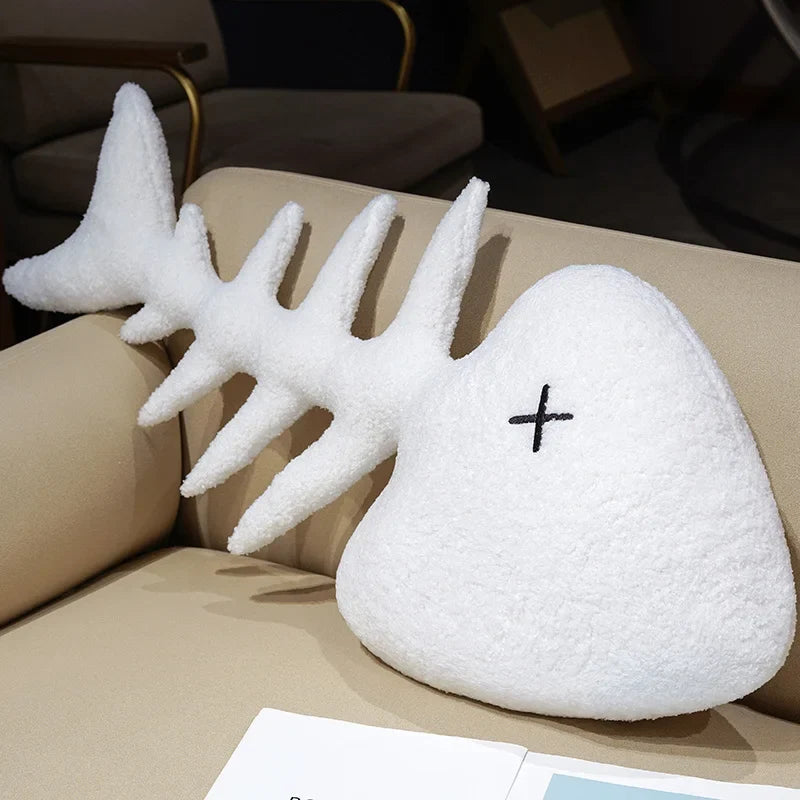 Funny Fish Bone Plush Pillow - Soft Stuffed Skeleton Cushion, 18-33" | 45-85 cm — image 9