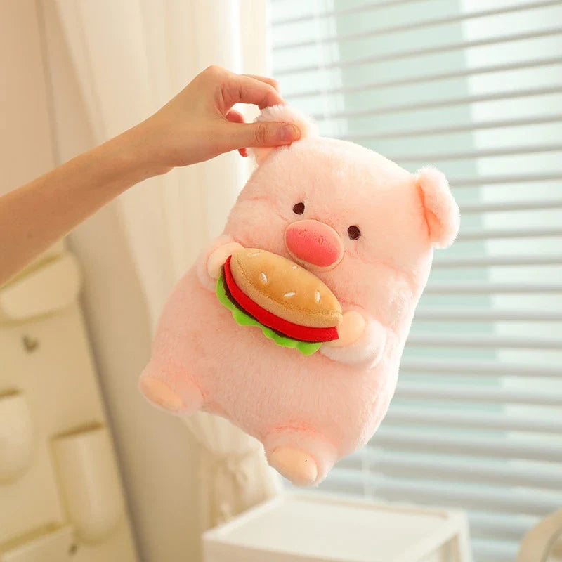 Pig Plush Toy - Soft Piggy with Hamburger or Cabbage, 8-12" | 20-30 cm — image 7