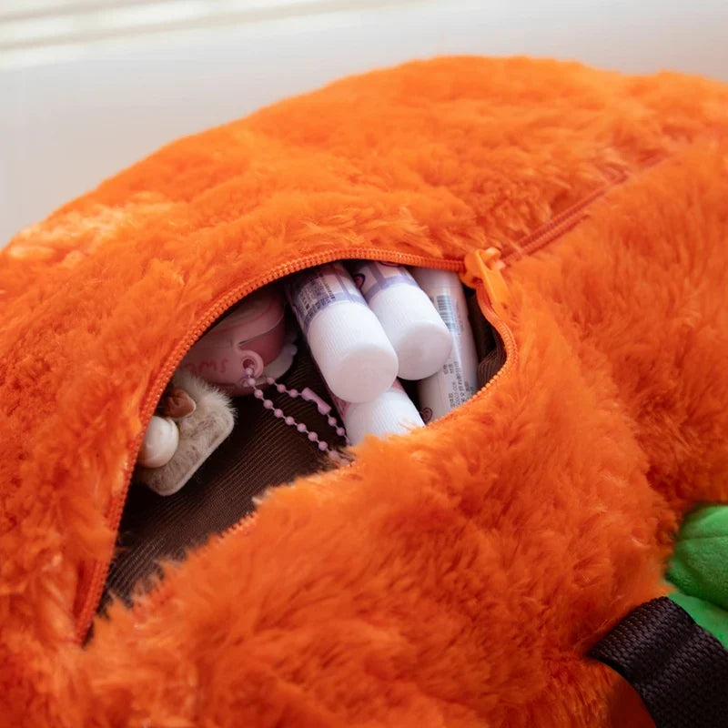 Halloween Pumpkin Plush Trick-or-Treat Bag | Spooky Tote for Kids — image 5