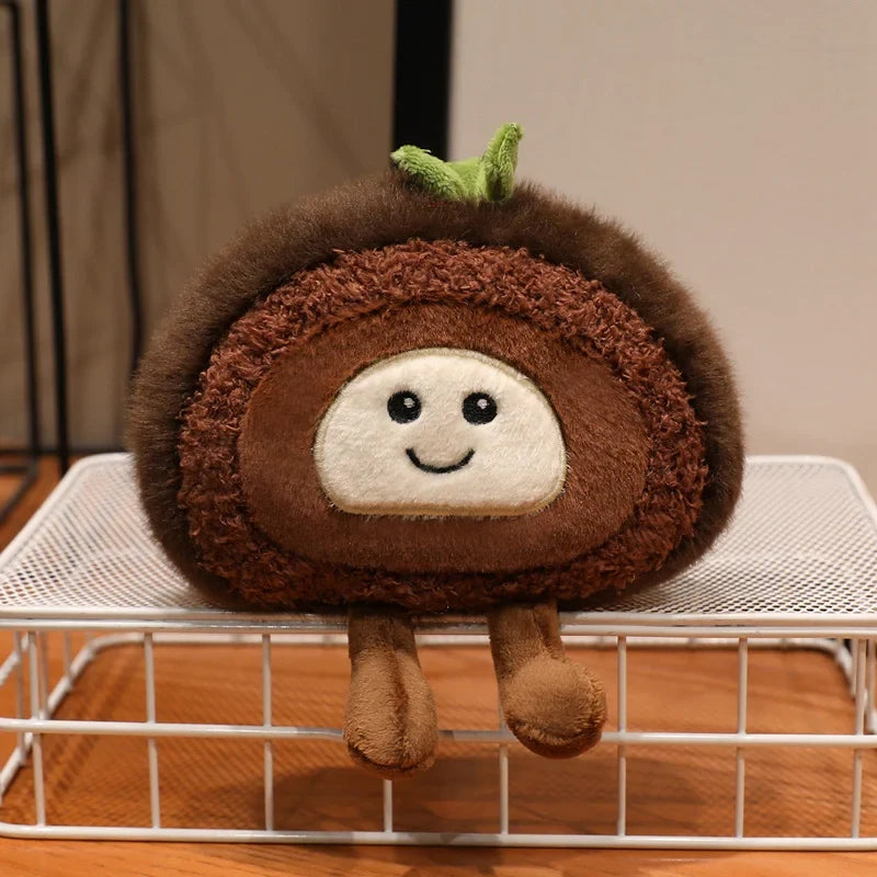 Swiss Roll Plush Pillow | Stuffed Dessert Log Cake Toy, 4x6\ | 10x15 cm" — image 9