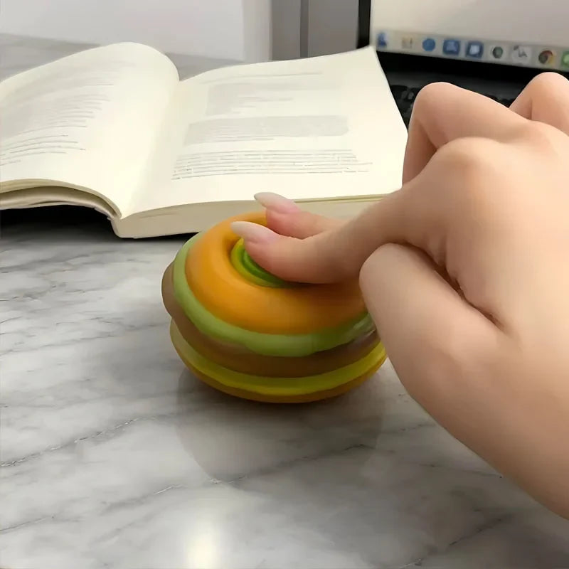 Hamburger Fidget Spinner — Press to Spin Stress Relief Toy – product image 6