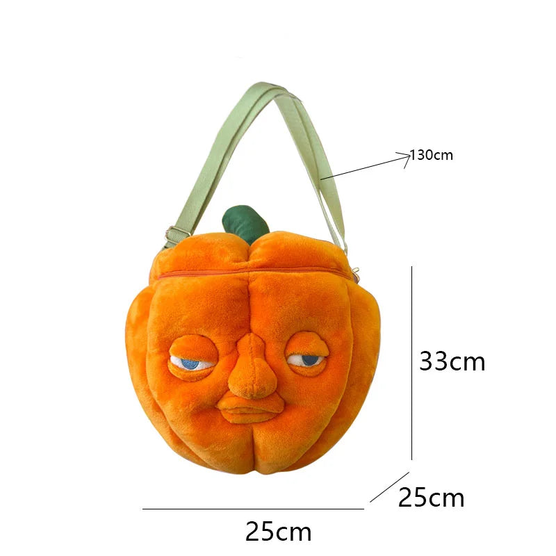 Pumpkin Plush Backpack | Halloween Shoulder Bag — image 6