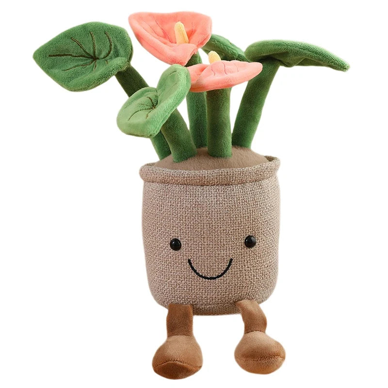 Smiling Anthurium Plush | Potted Flower Doll & Keychain Pendant — image 14
