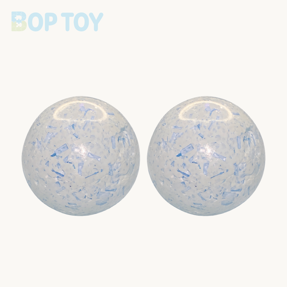 White Handmade Stress Ball – 2pcs – BOP TOY