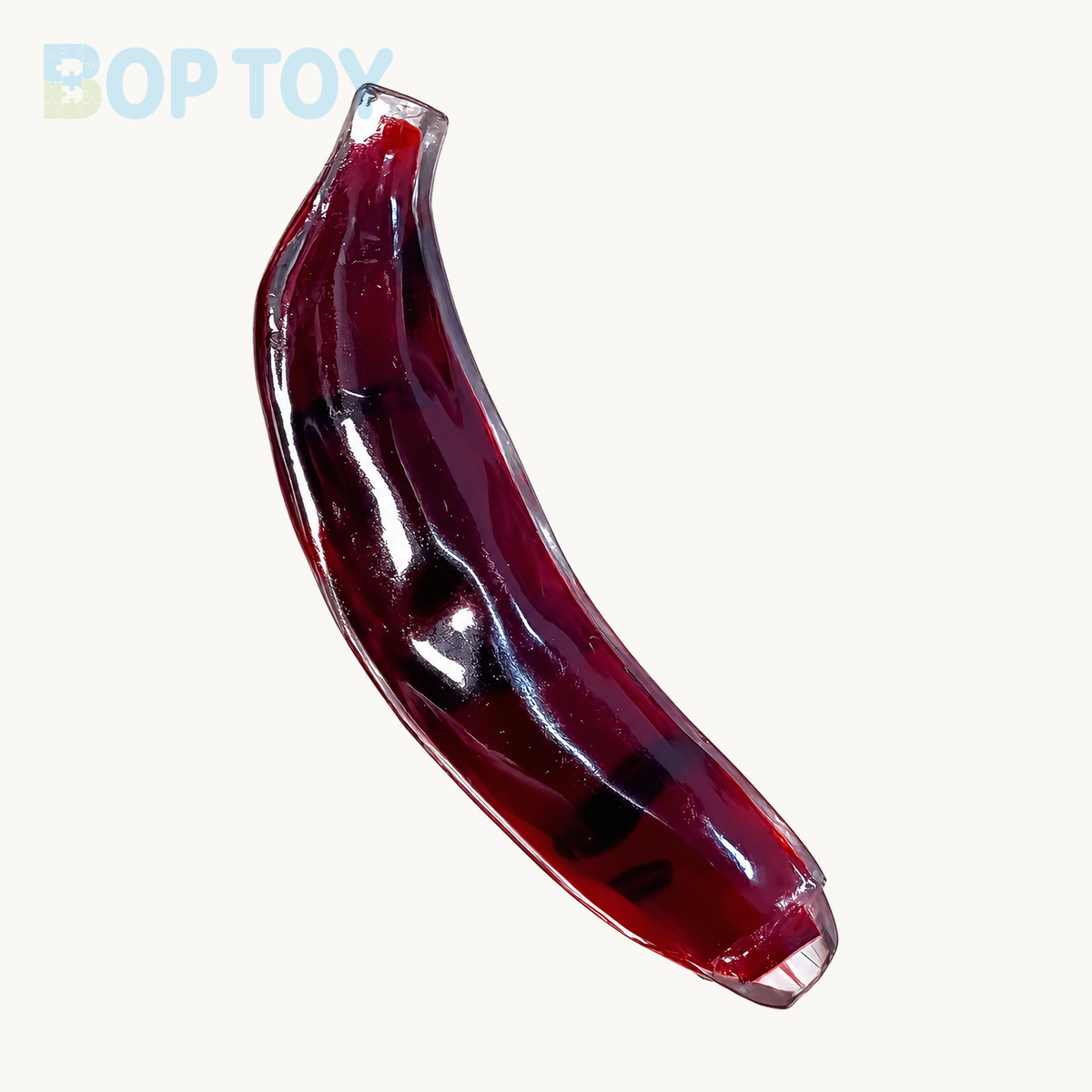 Banana Fruits Banana Vaseline Base Stress Ball Squishy Stress Relief Decompression Toy — Wine Red Banana - Vaseline Base — BOP TOY