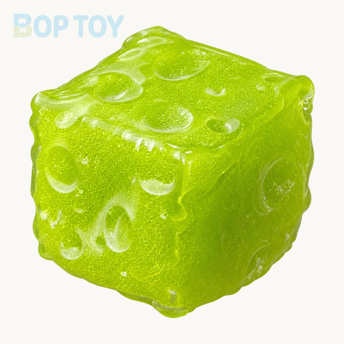 Mini Cheese Crisp Satisfying Sound & Vaseline Handmade Stress Ball — Grass Green - Crisp Satisfying Sound — BOP TOY