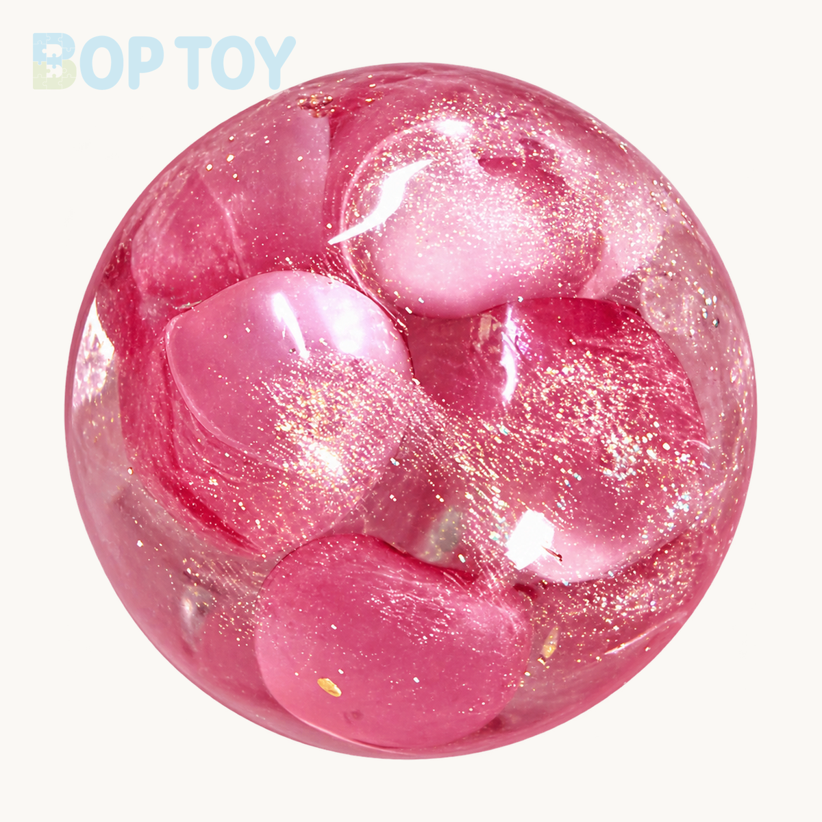 Vaseline Stress Ball Squishy Stress Relief Decompression Toy — Red Tomatoe / Purple Blueberry / Pink Lychee — Pink Lychee — BOP TOY