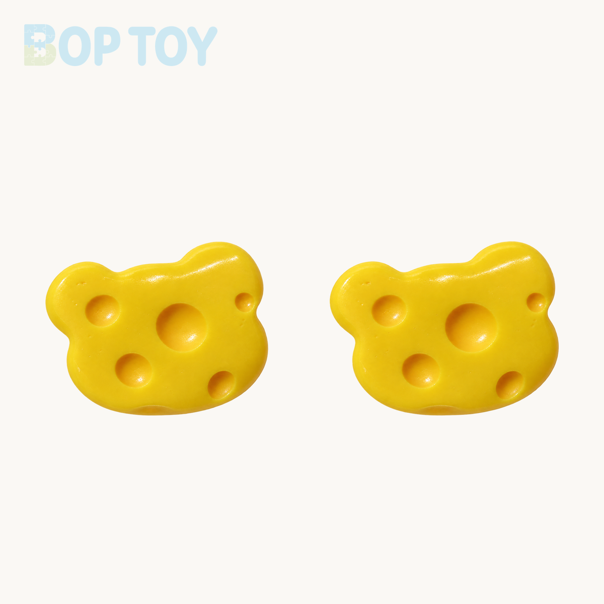 Bear Shape Cheese Taba Squishy Toy – 2pcs – BOP TOY