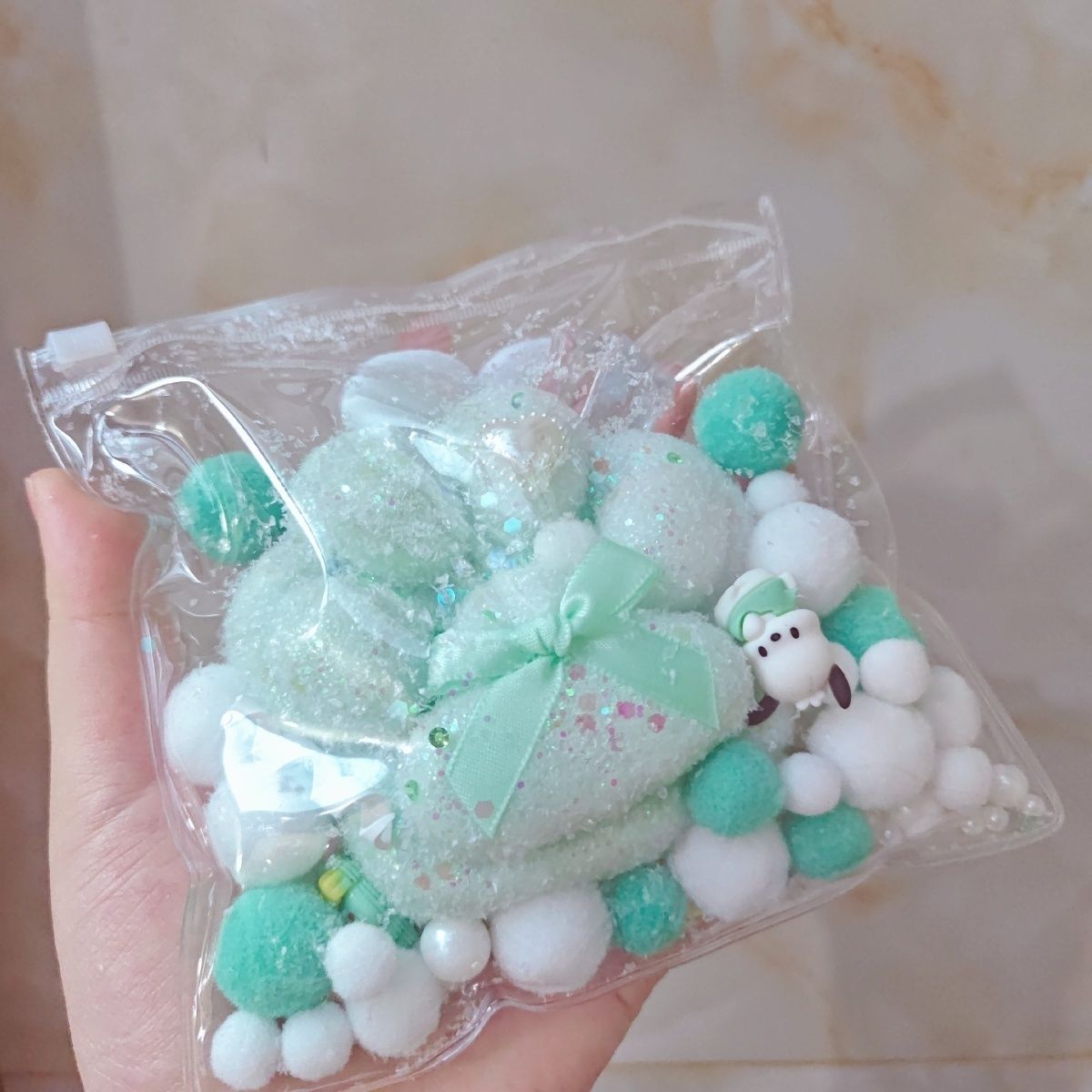 240g Handmade Silicone Cat's Paw Stress Relief Squishy Toy - Light Green – product image 3