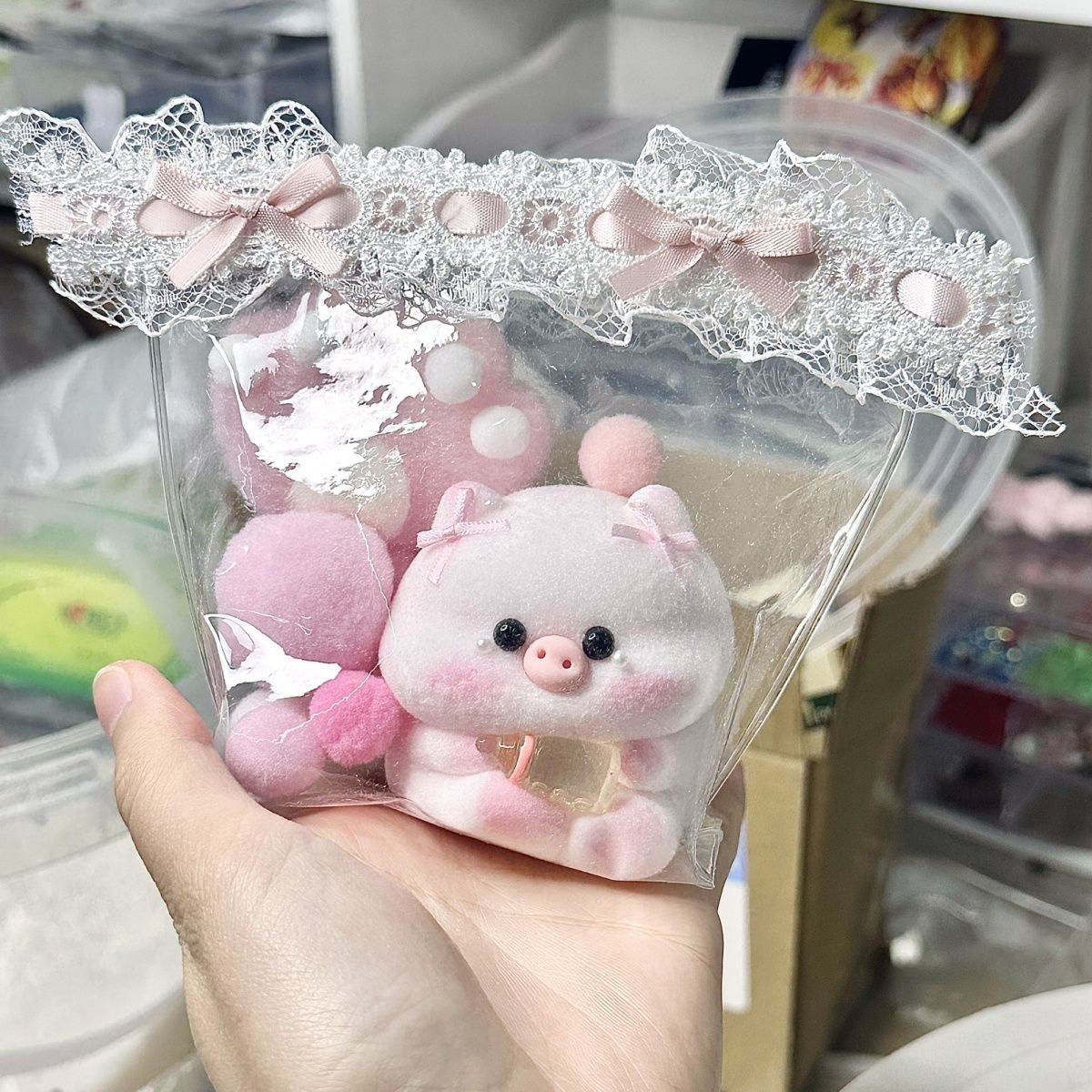Handmade Pink Pig Taba Squishy Toy — 1pc / 2pcs — Style 2