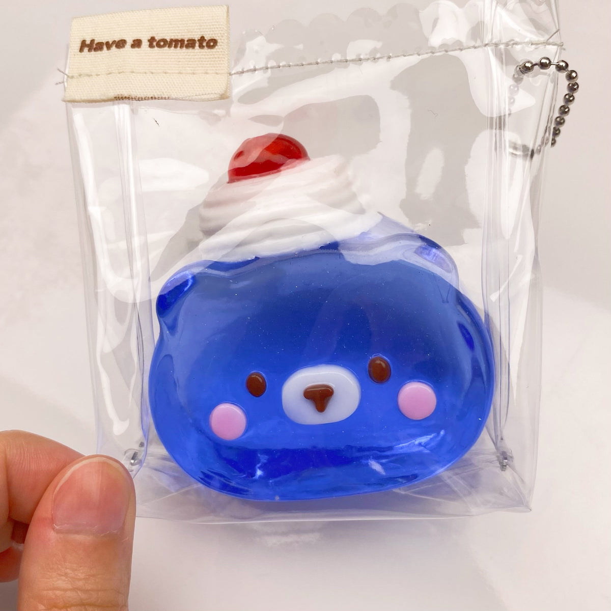 Handmade Transparent Blue Bear Taba Squishy Toy – product image 3