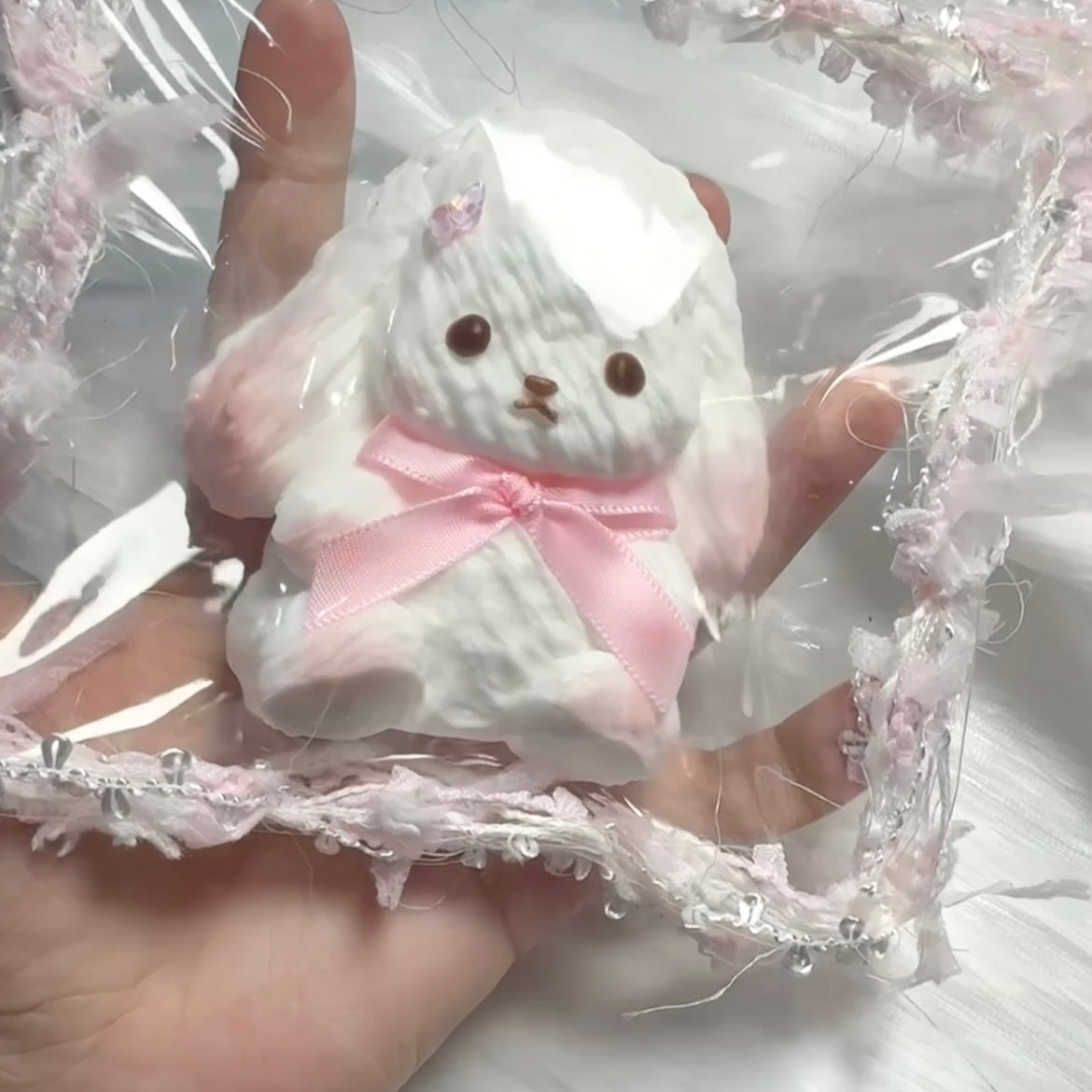 Handmade Giant Ear Bunny Squishy Stress Relief Decompression Toy – product image 4