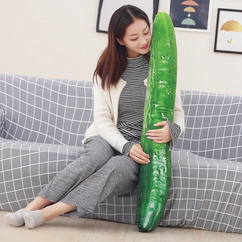 Jumbo Realistic Cucumber Plushie, 2.3-3.6' | 70-110 cm — image 3