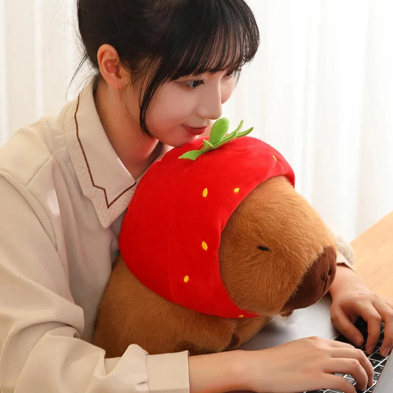 Kawaii Capybara with Strawberry Hat Plushie — image 19