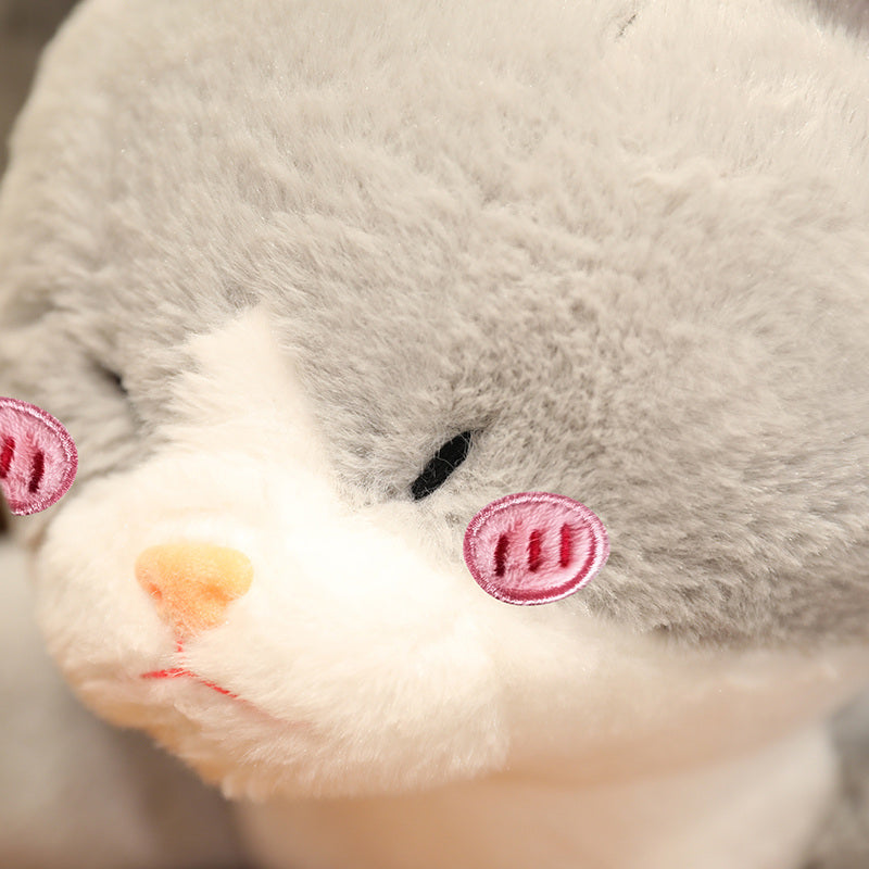 Kawaii Grey Half Cat Half Shark Combo Plushie — image 10