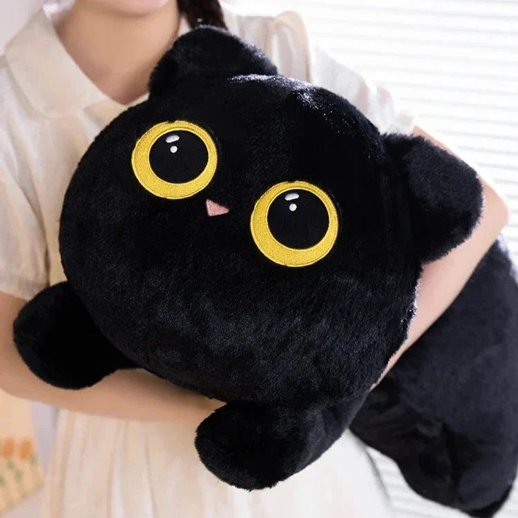 Long Giant Black Gray Fluffy Cat Plushies — image 16