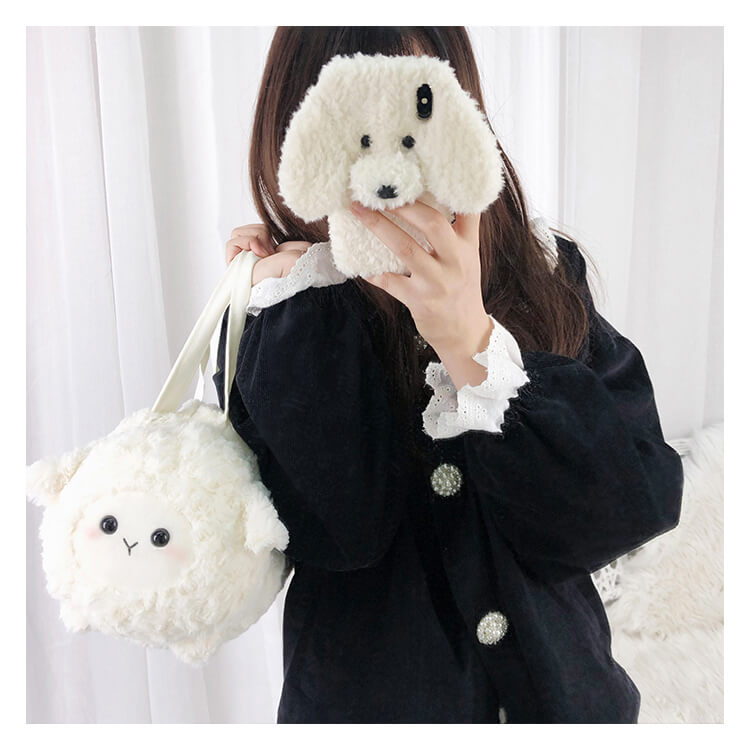Chubby Sheep Plush Bag with Ribbon — image 7