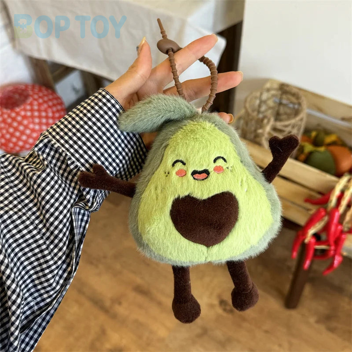 Fruit Plush Keychains | Watermelon, Avocado & Apple Charms, 5" | 13 cm — image 1