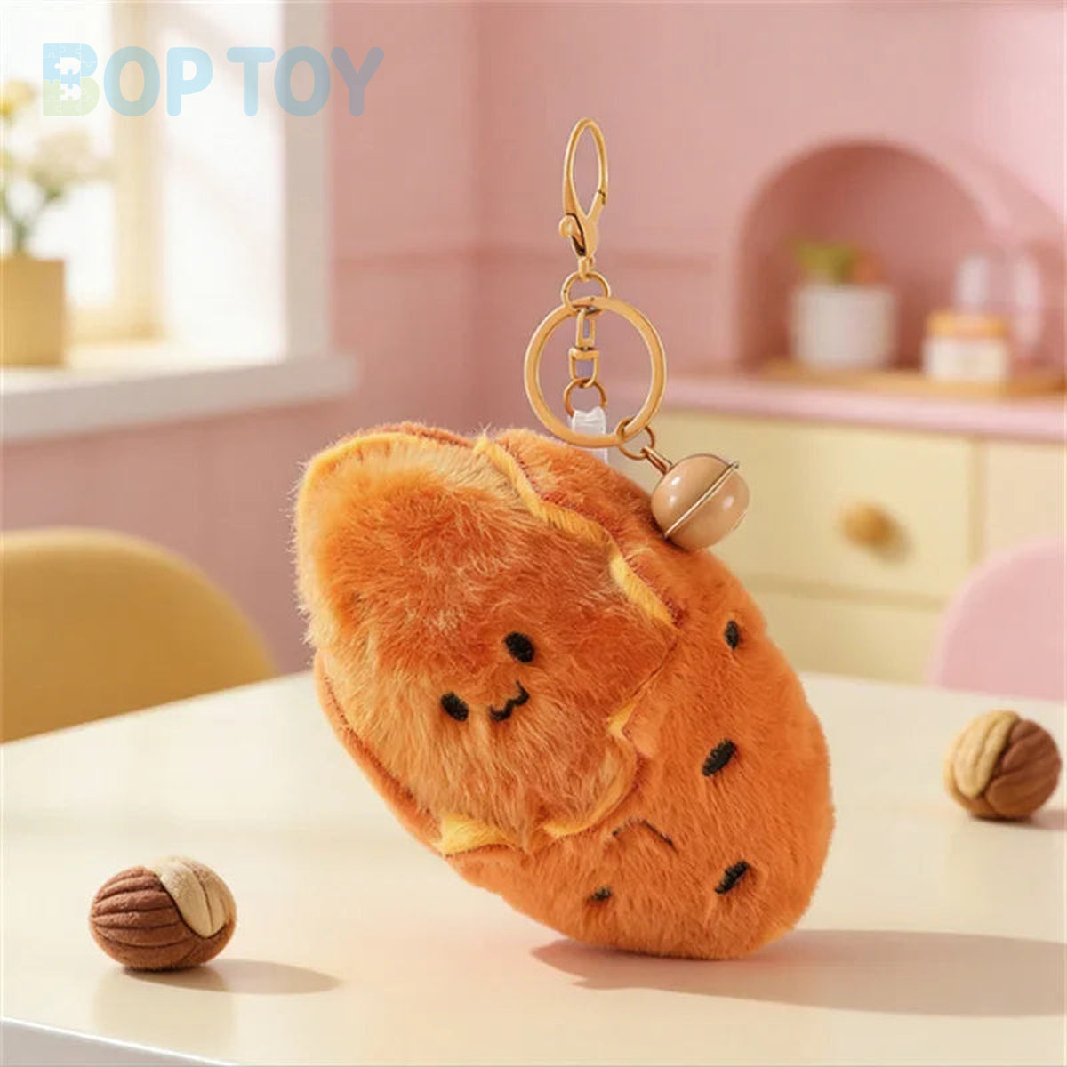 Baked Sweet Potato Plush Keychain | Peel-Away Charm, 5.5" | 14 cm — image 3