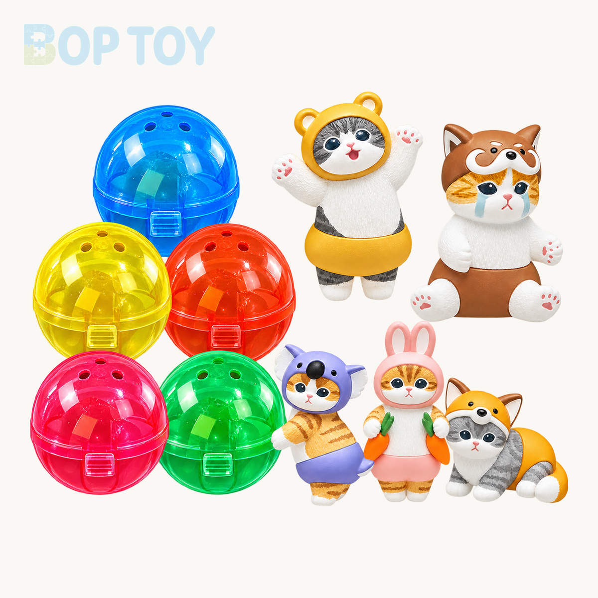 Mofusand Animal Nyanpantsu Gachapon Blindbox Capsule Mini Figurines — Whole set of 5 variant