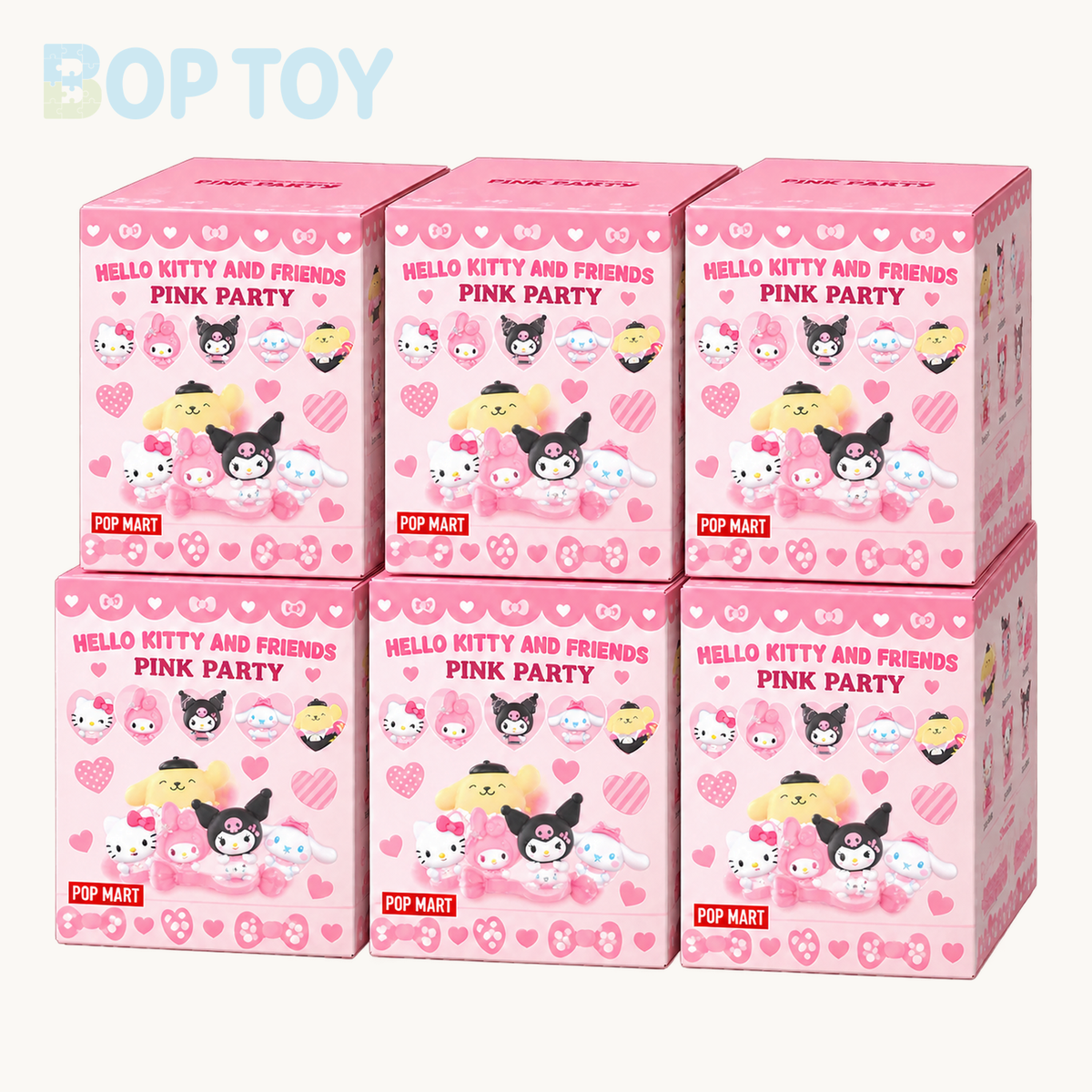 POP MART Sanrio Hello Kitty and Friends Pink Party Figure Collection Blindbox — Whole set of 6 option