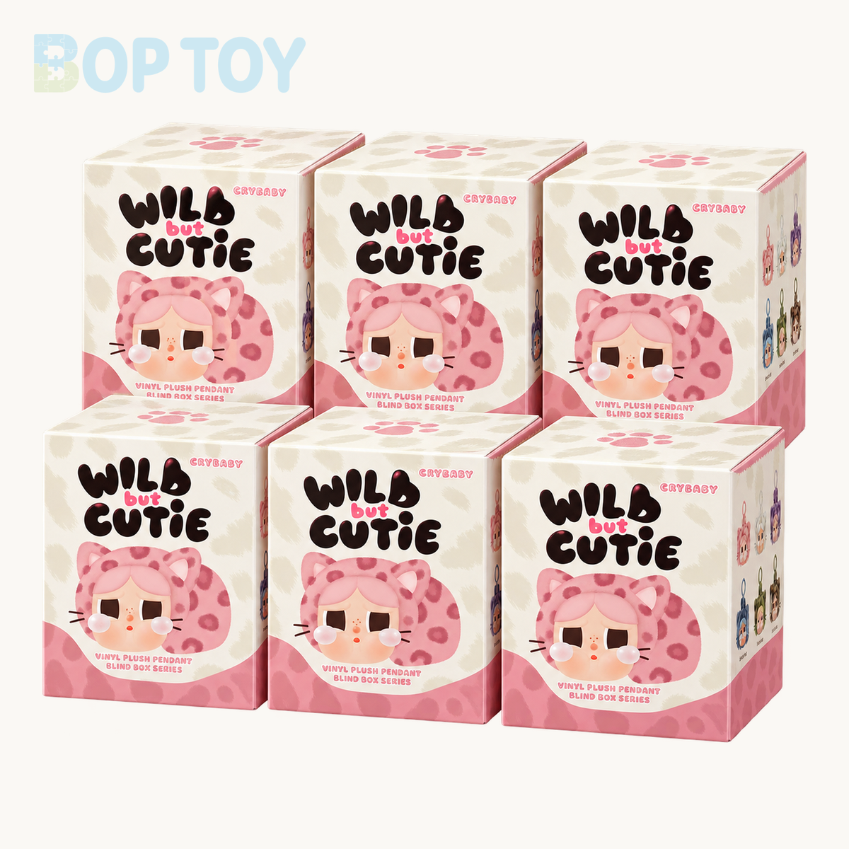 POP MART CRYBABY Wild but Cutie Series Vinyl Plush Pendant Blind Box — Whole Set of 6 option