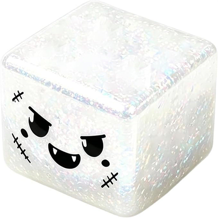 Halloween Stress Cube Squishy Fidget Toy Slow Rising Ice Cube Stress Balls - Cute / 5.5CM
