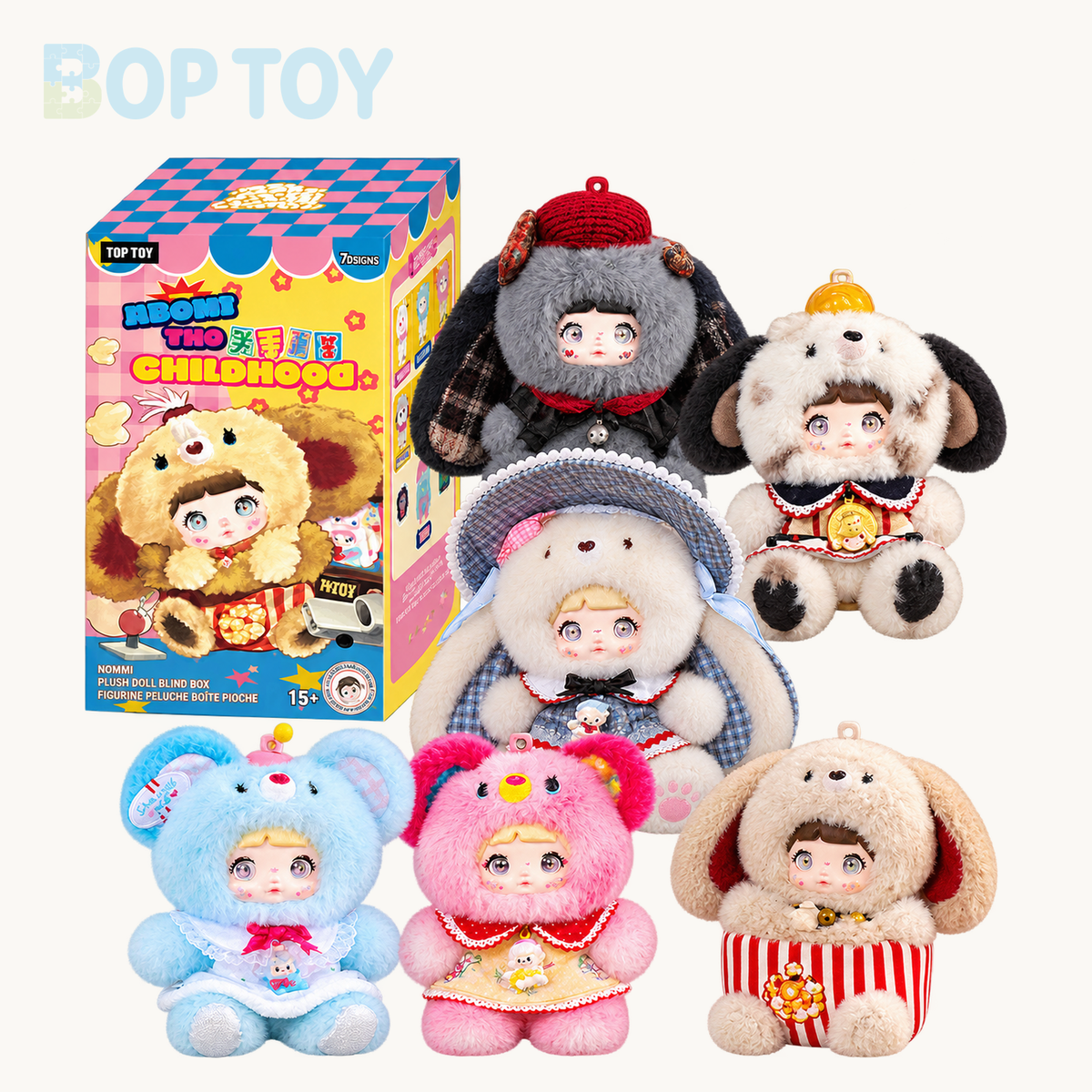 Nommi About The Childhood Series Plush Pendant Blind Box — Whole set of 6 variant