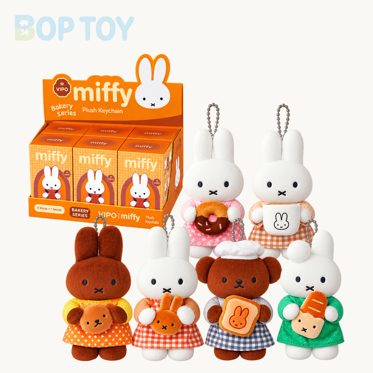 Miffy x Vipo Bakery Series Plush Pendant Blind Box — Whole set of 6 variant
