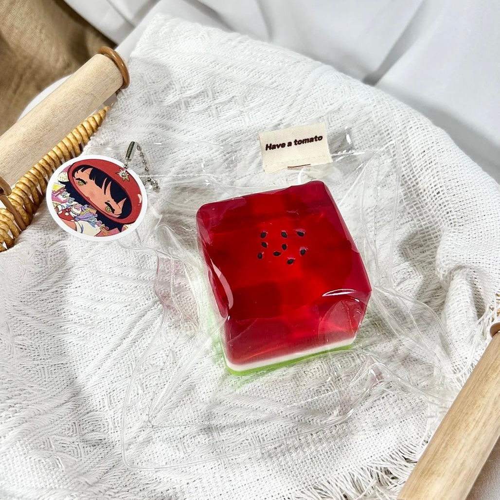 Transparent Watermelon Cube Taba Squishy Toy – product image 4