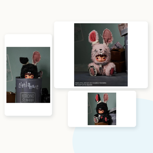 POP MART Hirono Little Hare Plush Doll Pendant - main