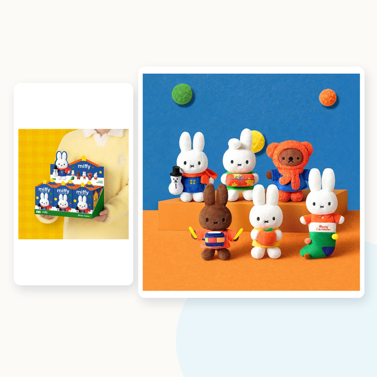 Miffy x MarTube Winter Holiday Series Keychain Plush Blindbox - main