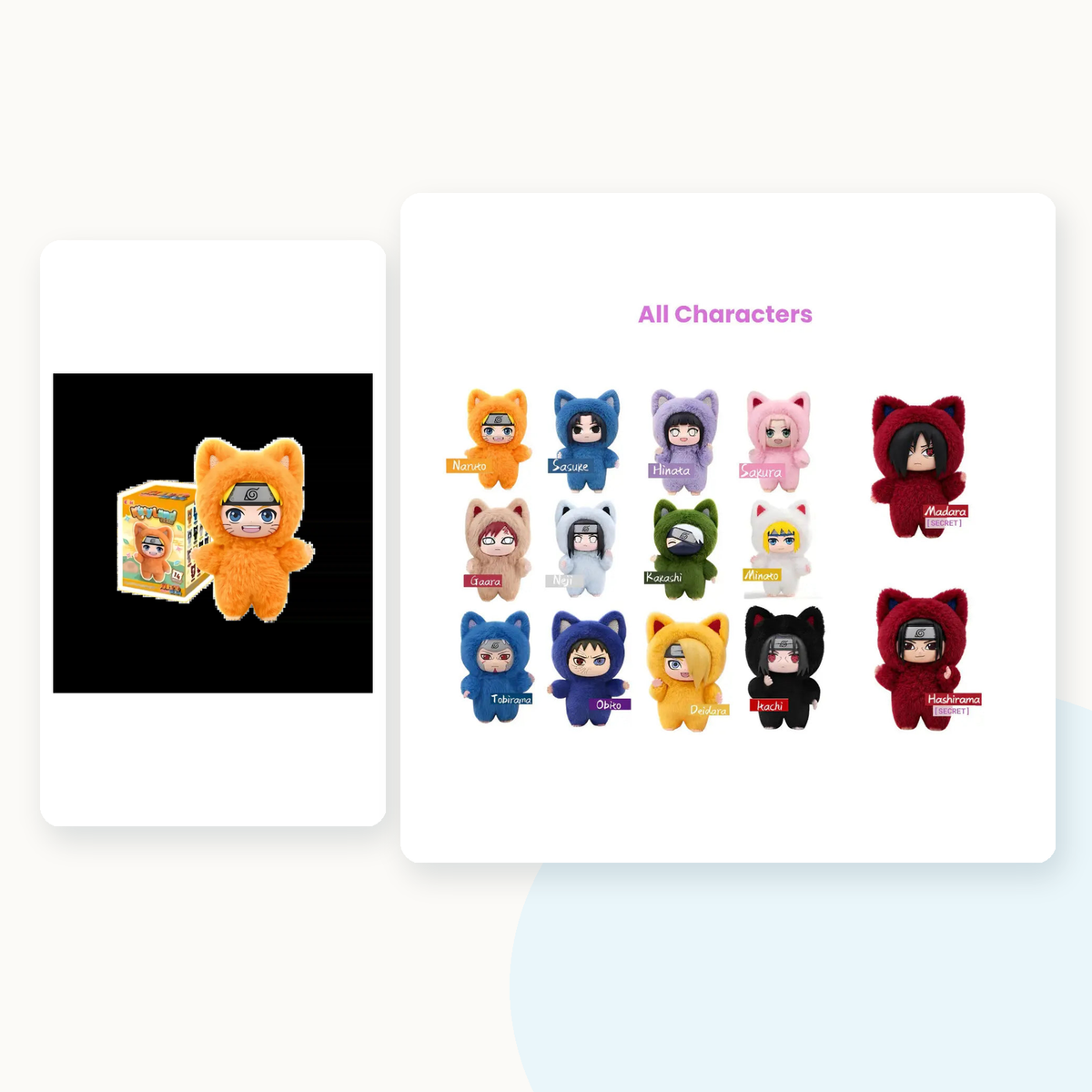 Naruto Shippuden Kitten Land Series Plush Doll Blind Box - main