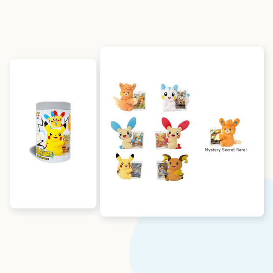 Pokemon PTCG Flash Rubbing Cheek Plush + Simplified Chinese Card Blind Box - main