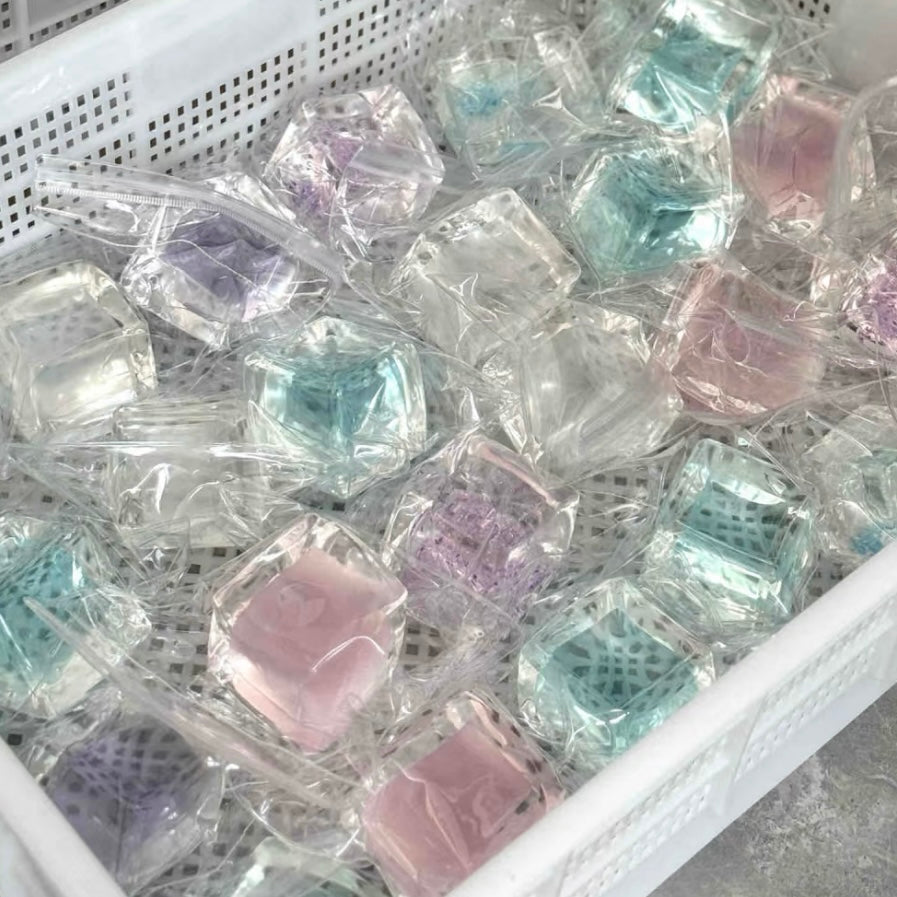 250g Handmade Transparent Ice Cube Taba Squishy Toy (Flowing Liquid in The Middle)(Liquid Squishy) – product image 3