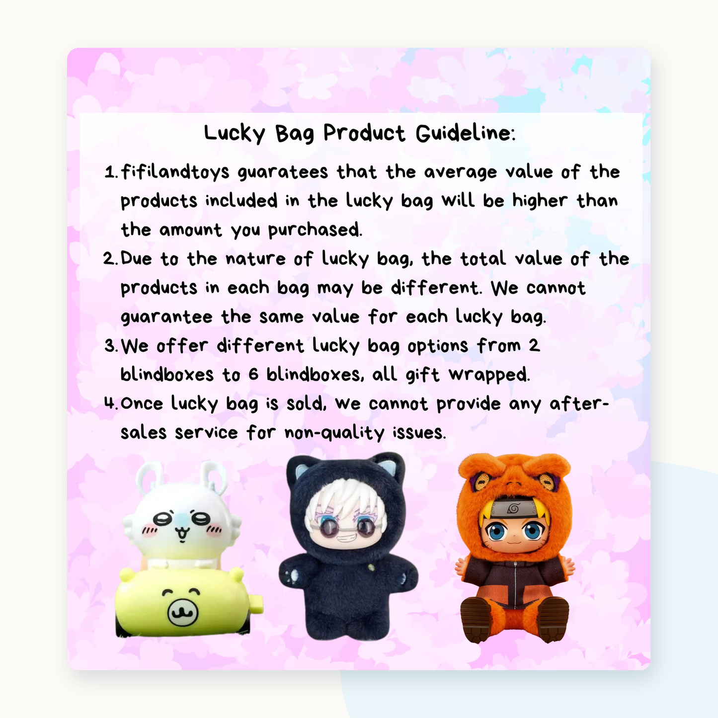 Level Up Anime Blindbox Gift Lucky Bag - detail