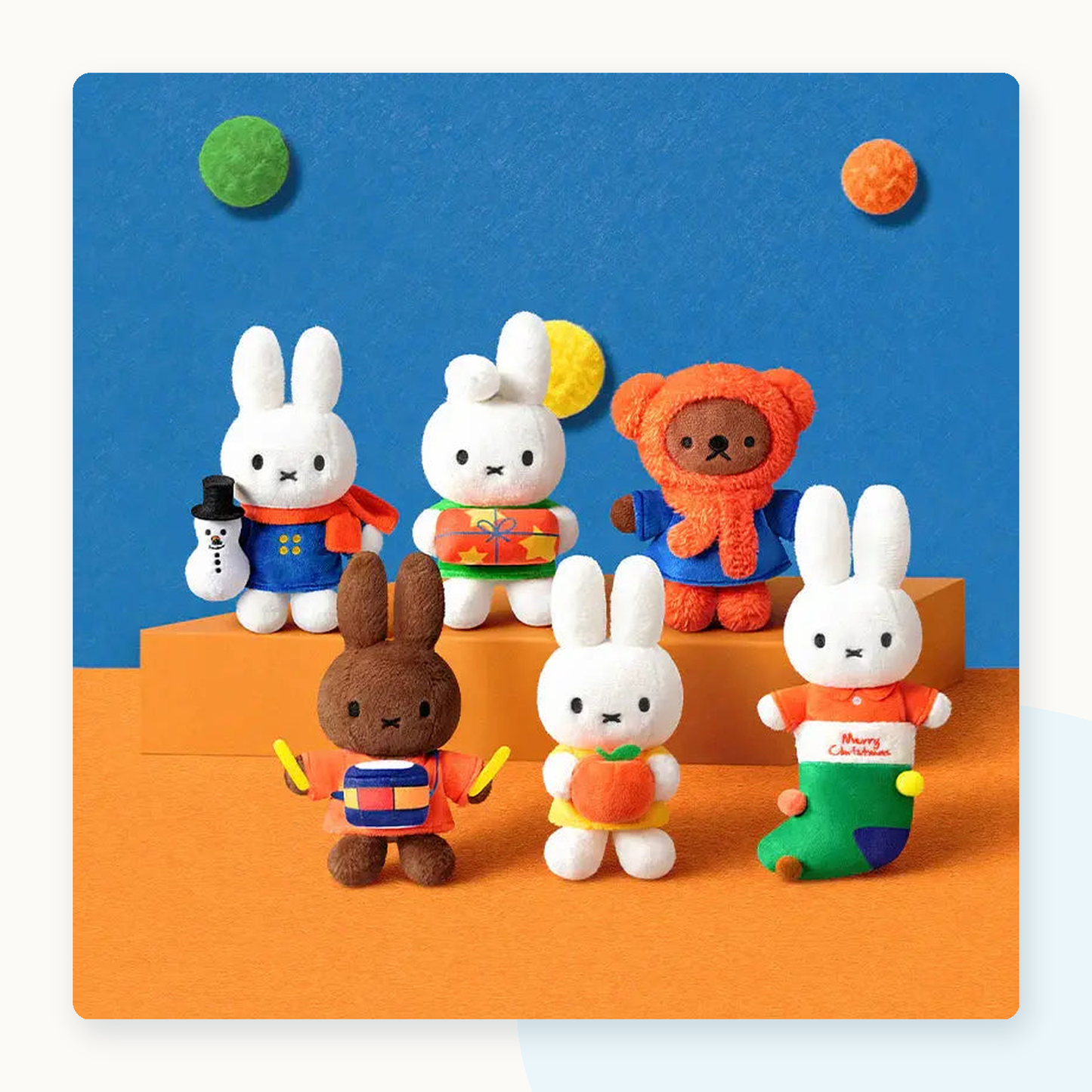 Miffy x MarTube Winter Holiday Series Keychain Plush Blindbox - detail