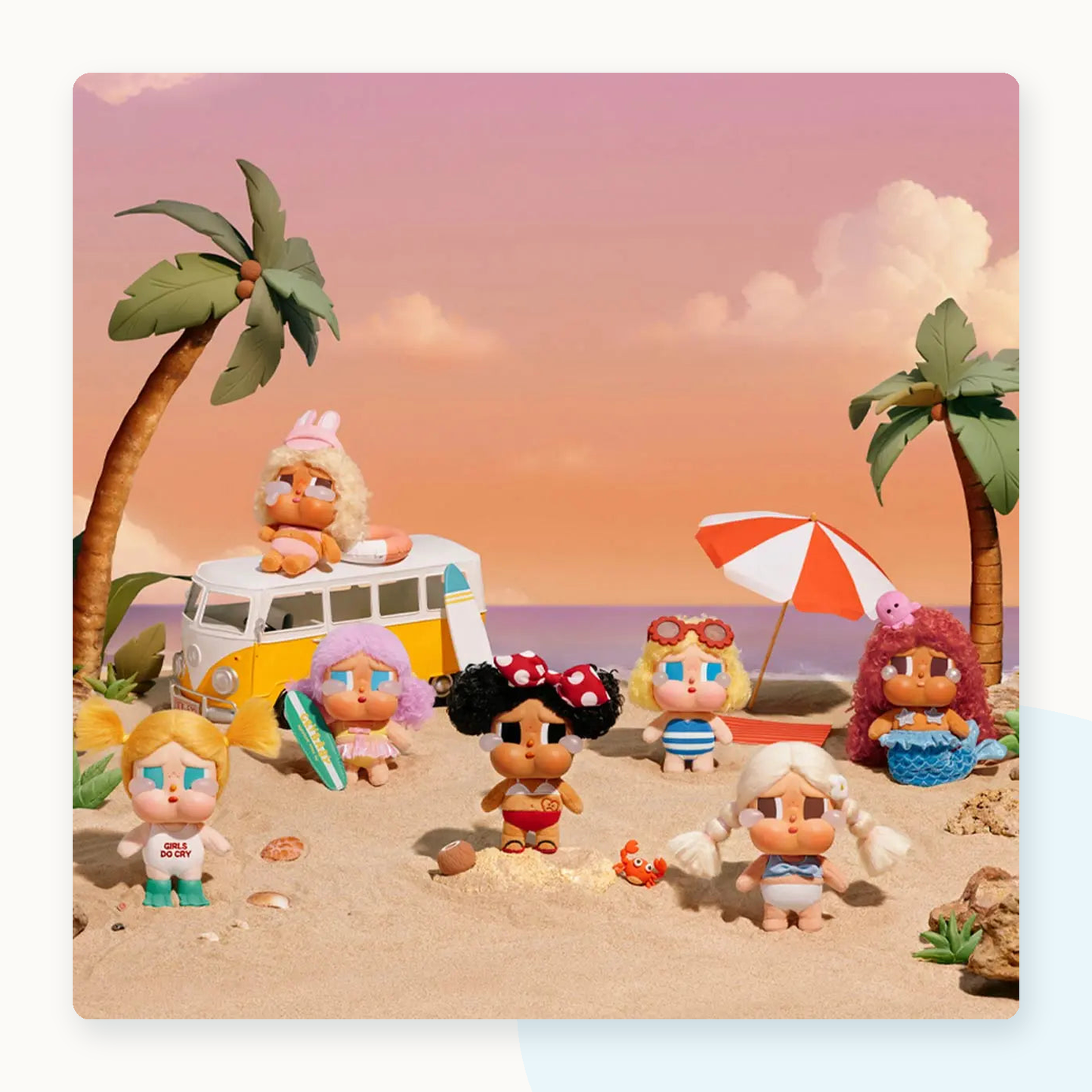 POP MART CRYBABY Vacation Mode On Series Vinyl Face Plush Blind Box - detail