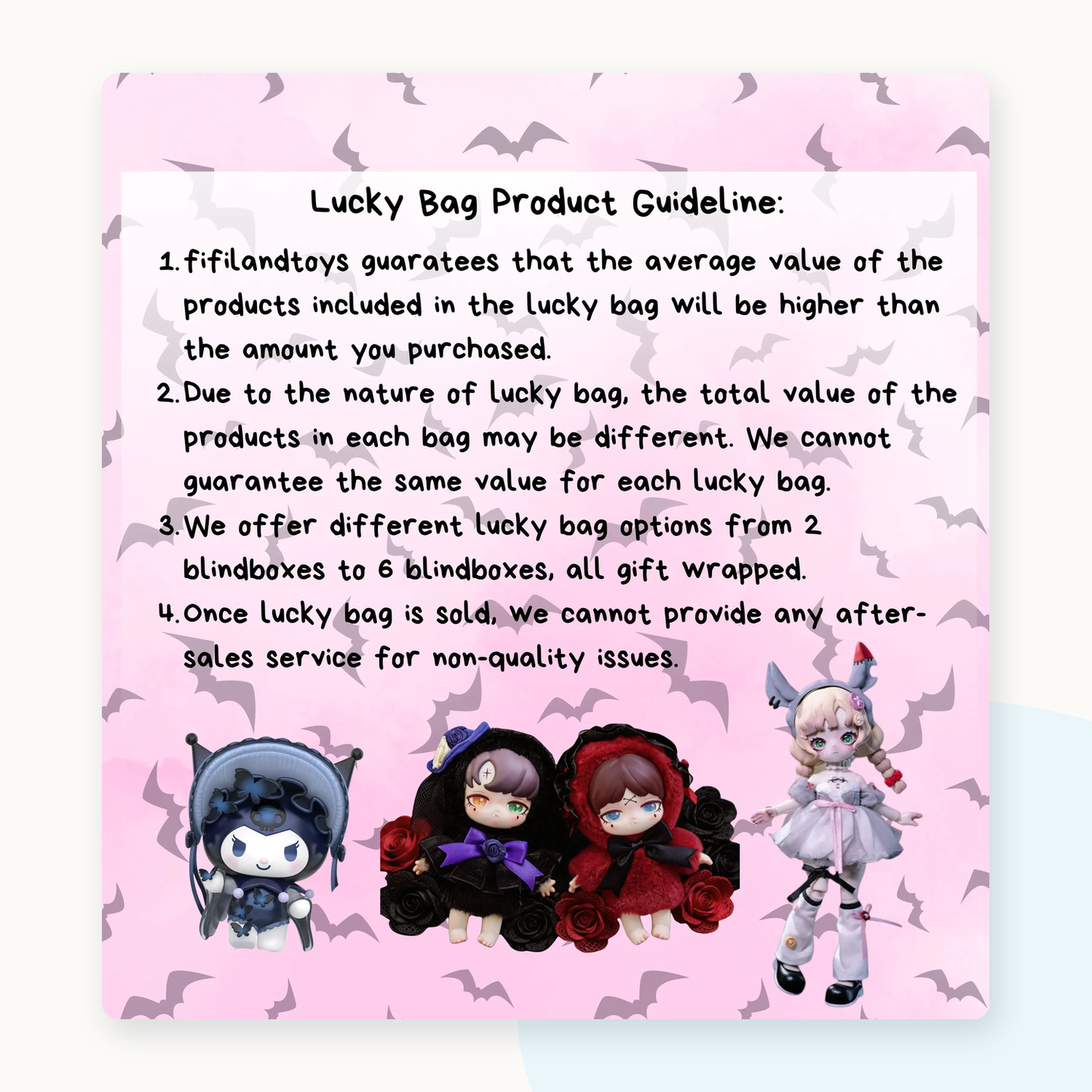Cursed Cutie Dark Blindbox Gift Lucky Bag - detail