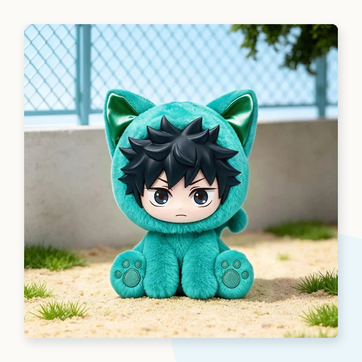 Jujutsu Kaisen Sitting Cat Party Series Plush Pendant Blind Box - detail